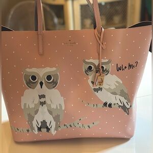 NWOT Kate Spade New York “Who Me?” Pink Leather Tote Bag